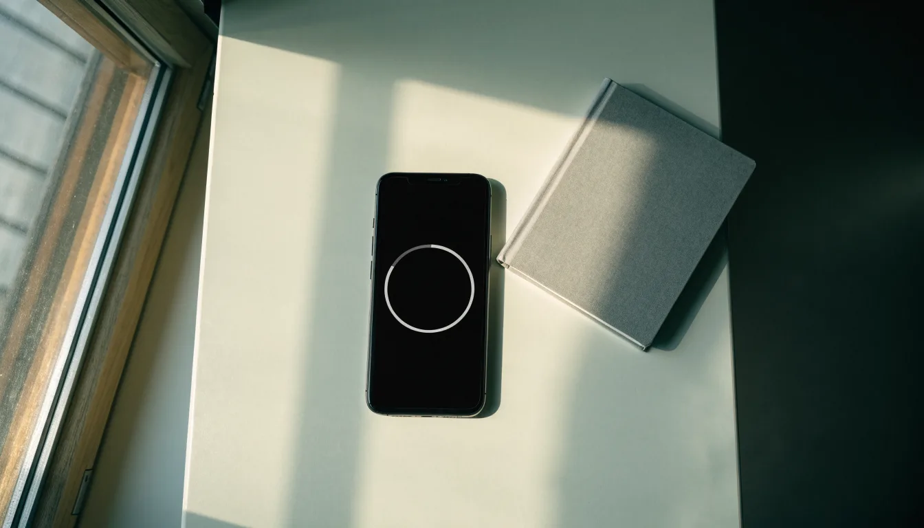 Un documento di identità appoggiato accanto a uno smartphone con un timer sullo schermo, su un tavolo da cucina