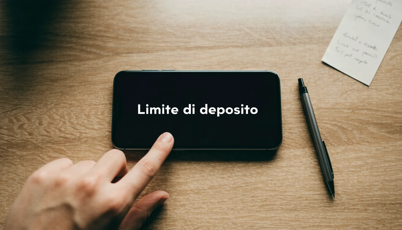 Un foglio di concessione in carta con un timbro rosso, appoggiato su una scrivania di legno accanto a una penna