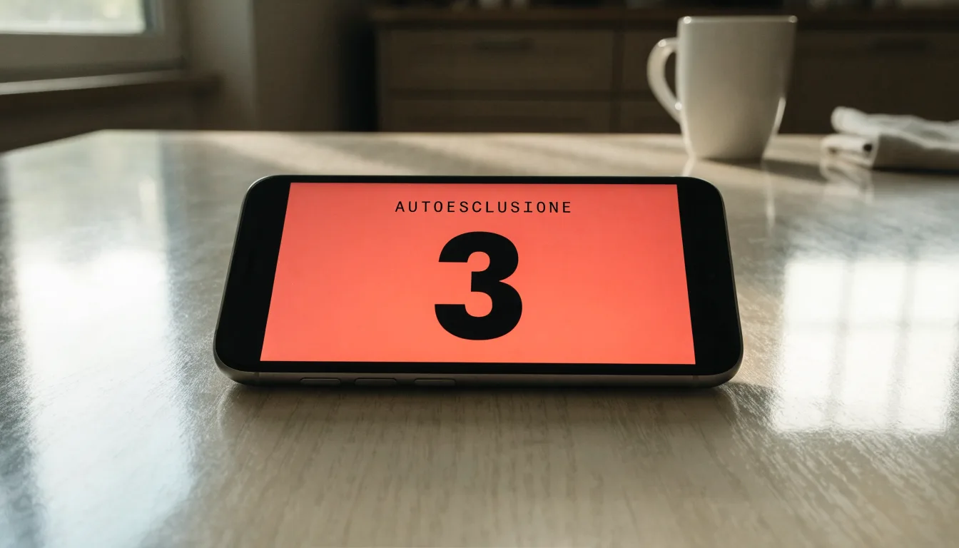 Un documento di identità appoggiato accanto a uno smartphone con un timer sullo schermo, su un tavolo da cucina